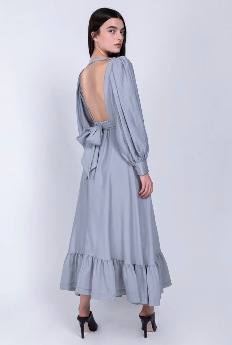 SABINA MUSAYEV FRIDA DRESS - Bread Boutique  - absolutely stunning, asymmetrical, dress, GLAMOROUS, GORGEOUS, grey, LONG SLEEVED, midi, SABINA MUSAYEV, SEXY, SOFT, SOPHISTICATED, sophisticaterd, STUNNING, stylish, SUPERB, WAISTED - Darwin boutique - Darwin fashion