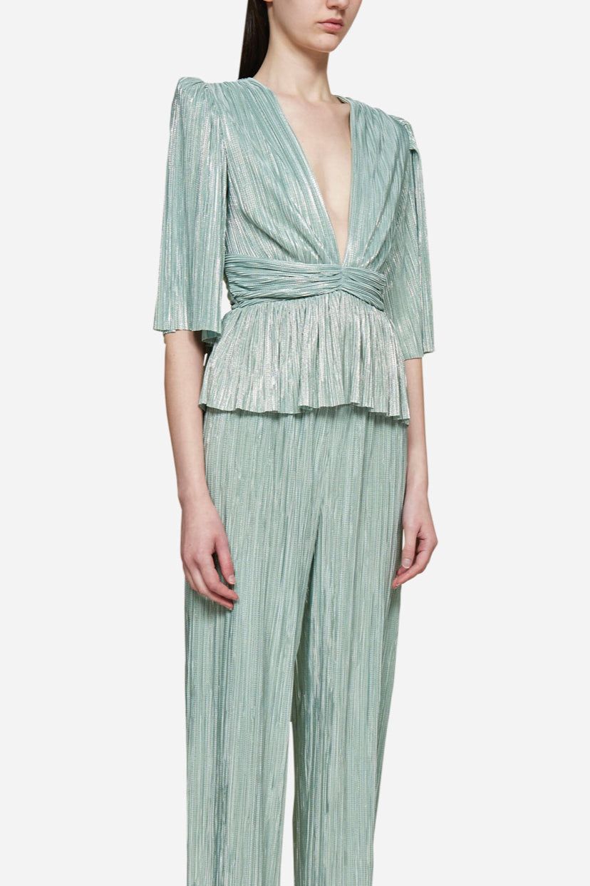 SABINA MUSAYEV COAST PANTS - Bread Boutique  - GLAMOROUS, GORGEOUS, MINT, PANT, pants, polyester, SABINA MUSAYEV, SEXY, SHIMMER, SHIMMERING, shiny, SOFT, SOPHISTICATED, STUNNING, stylish, SUPERB, WAISTED - Darwin boutique - Darwin fashion